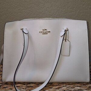 Coach, All leather, Cream crossbody handbag